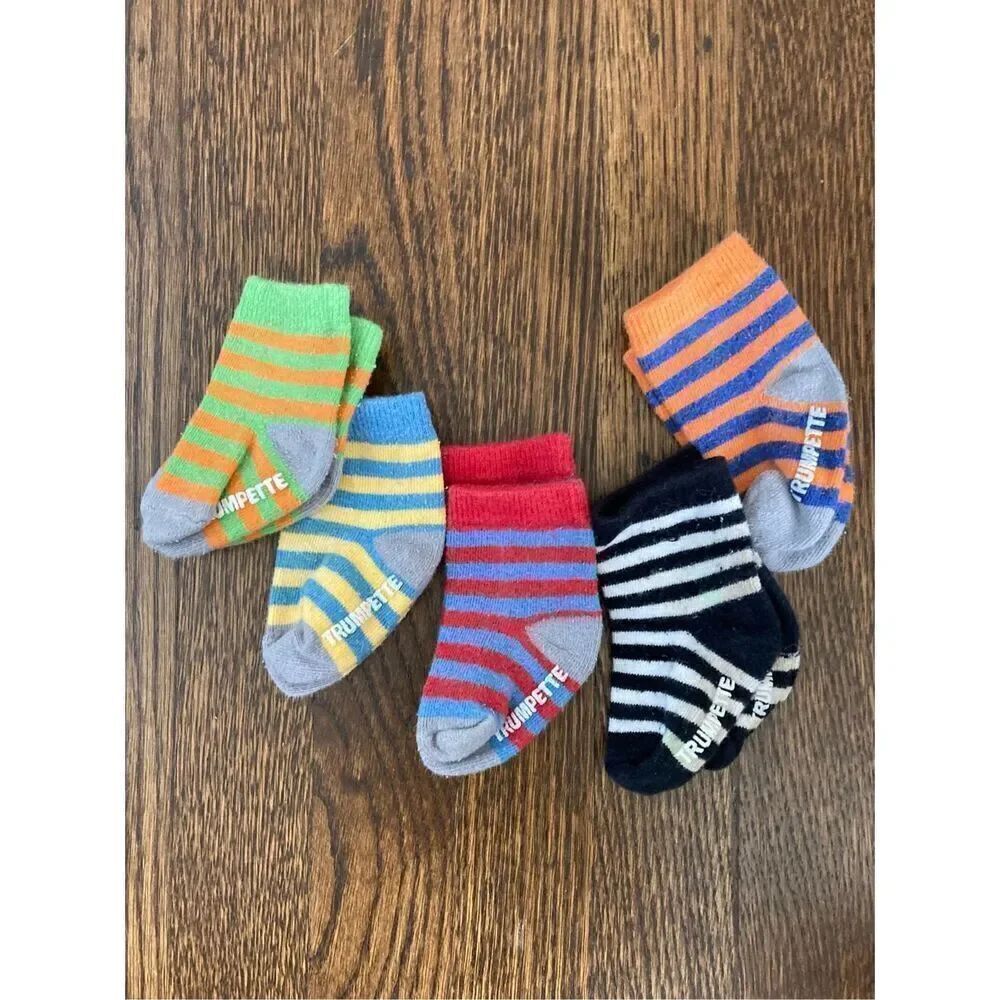 Trumpette Baby Multi Striped Patterned Socks 8 Pair Bundle
